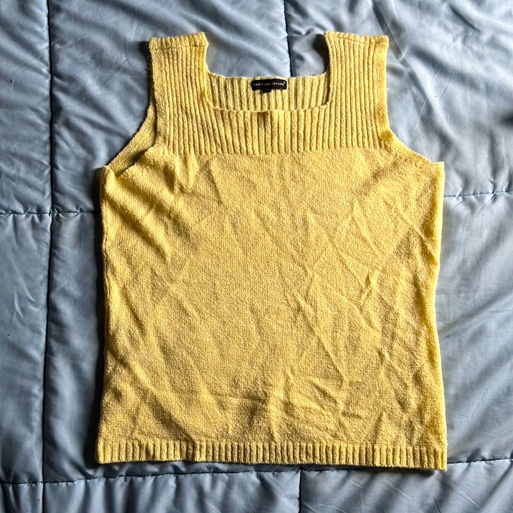 Yellow sweater top